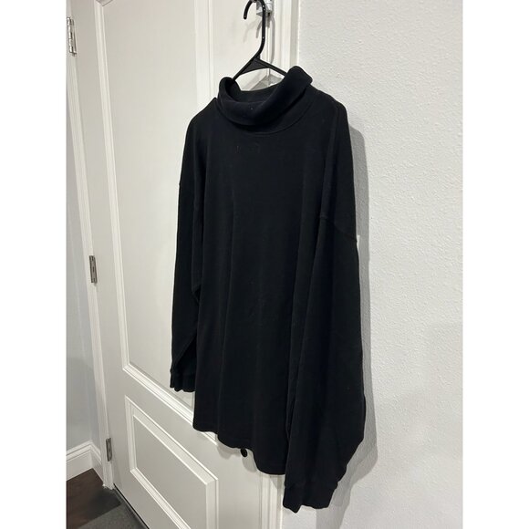 1830 Turtleneck Pullover Top Black Sz XL Long Sleeve Cotton Knit Contemporary - Picture 3 of 9